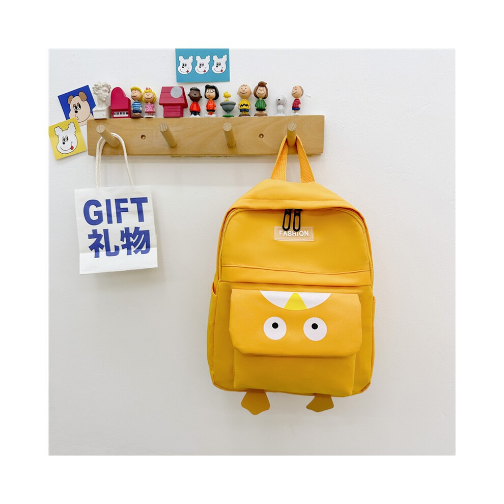(Yellow) Cartoon Adorable Duck Canvas Backpack For Boys And Girls Comfortable And Roomy-image-OPC-PGXKVQQ-NEW