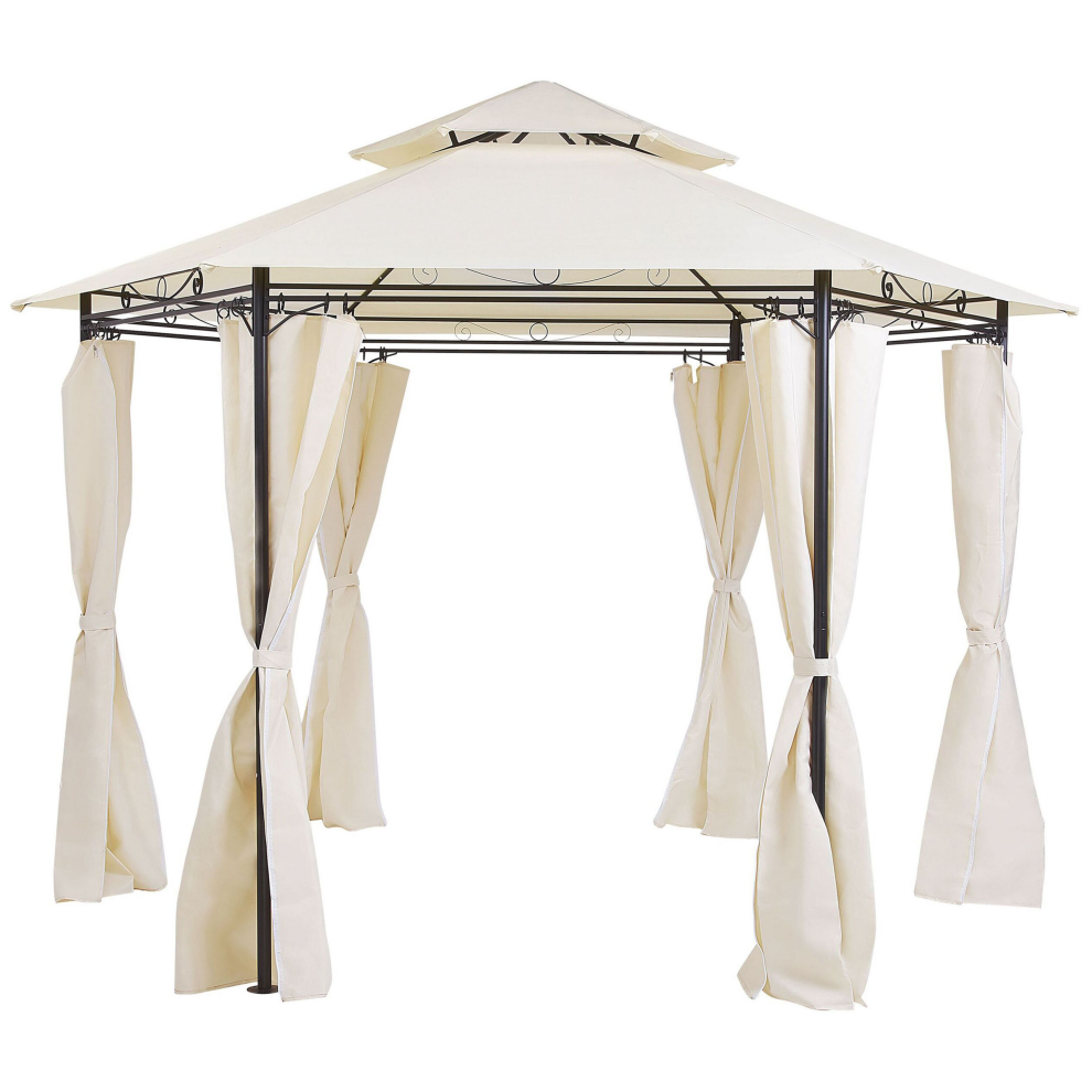Gazebo PORTEL Metal 350 cm 350 cm Beige
