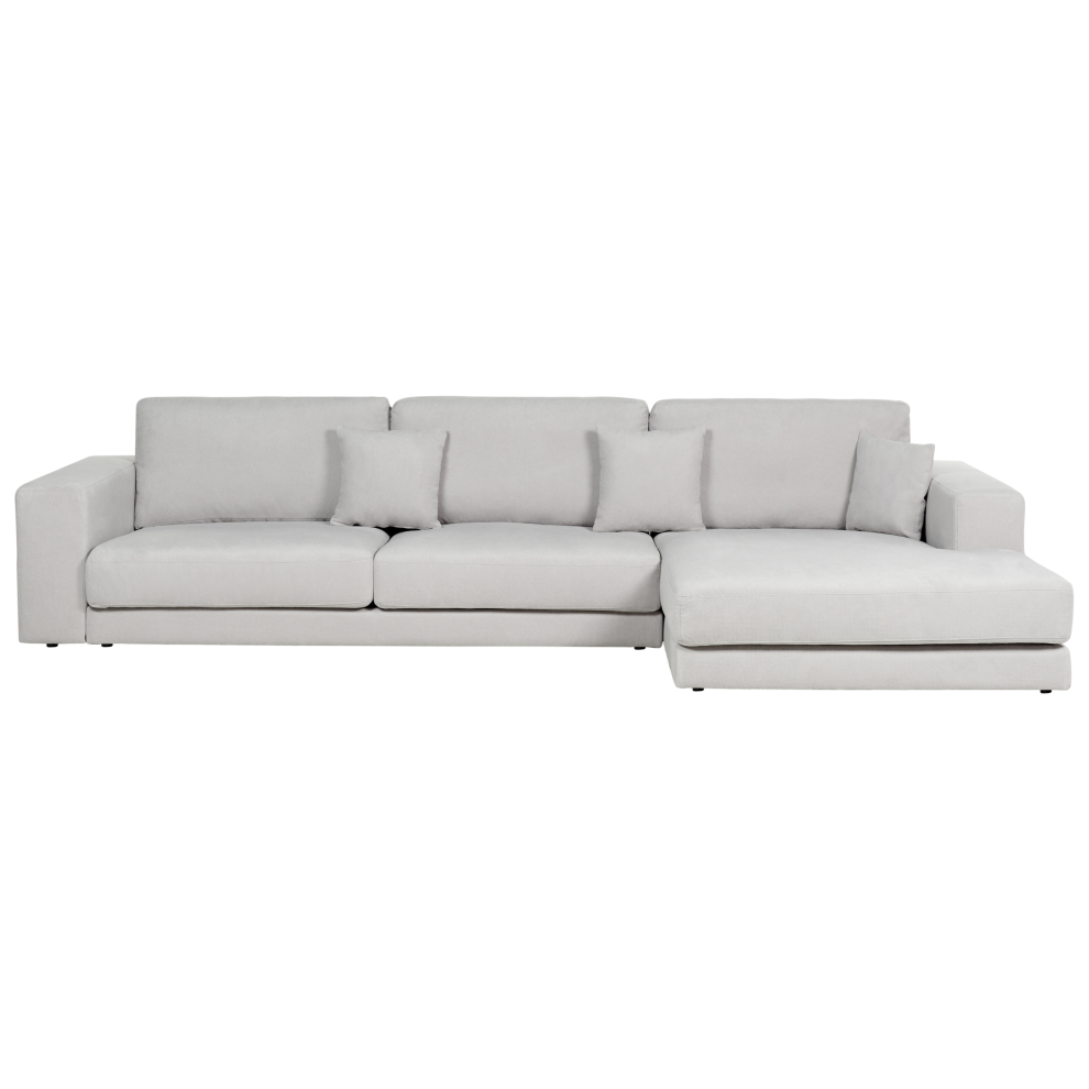 Left Hand 4 Seater Corner Sofa Light Grey LOFOTEN