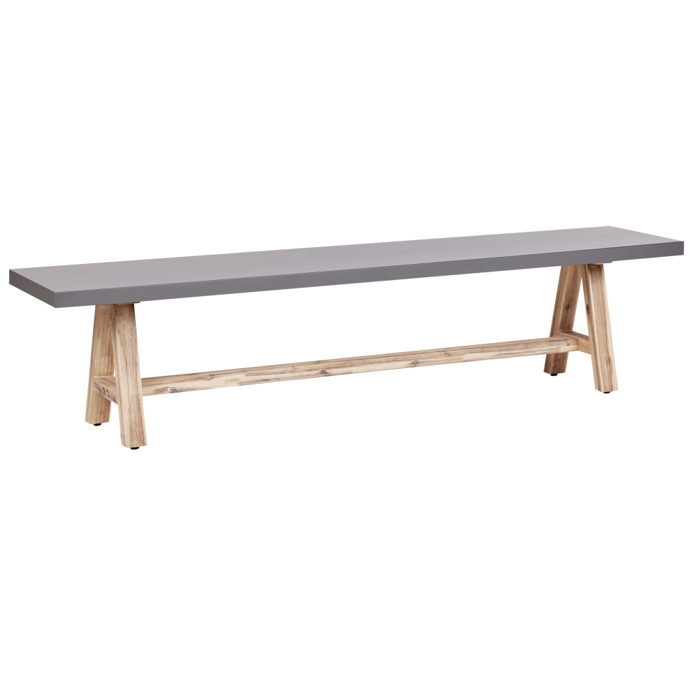 Garden Bench TONNARE 200 cm Concrete Grey