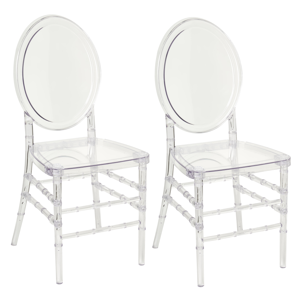 Set of 2 Dining Chairs MONTROSE Transparent