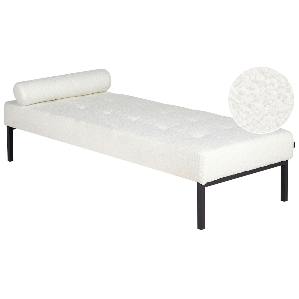 Chaise Longue CHINON Boucle White