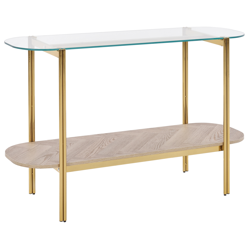 Console Table LOVELL Tempered Glass Gold