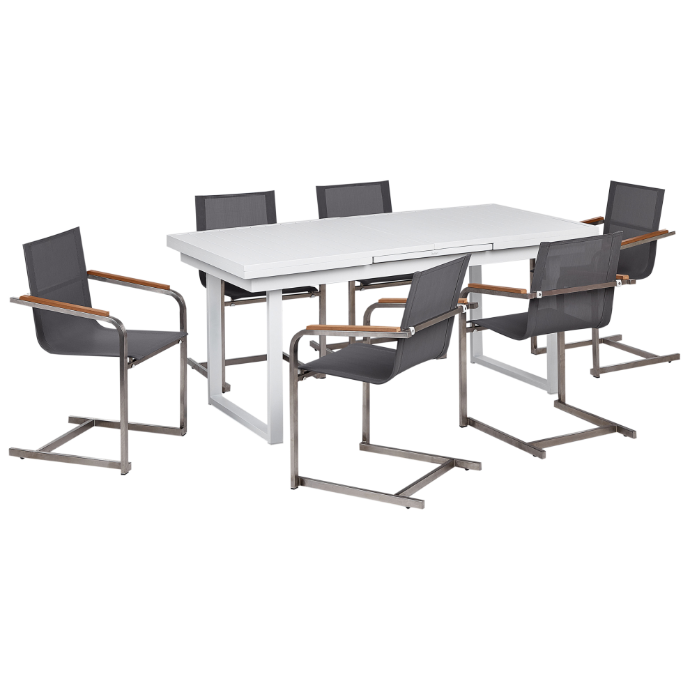 Garden Dining Set 6 Seater VALCANETTO/COSOLETO Metal Grey