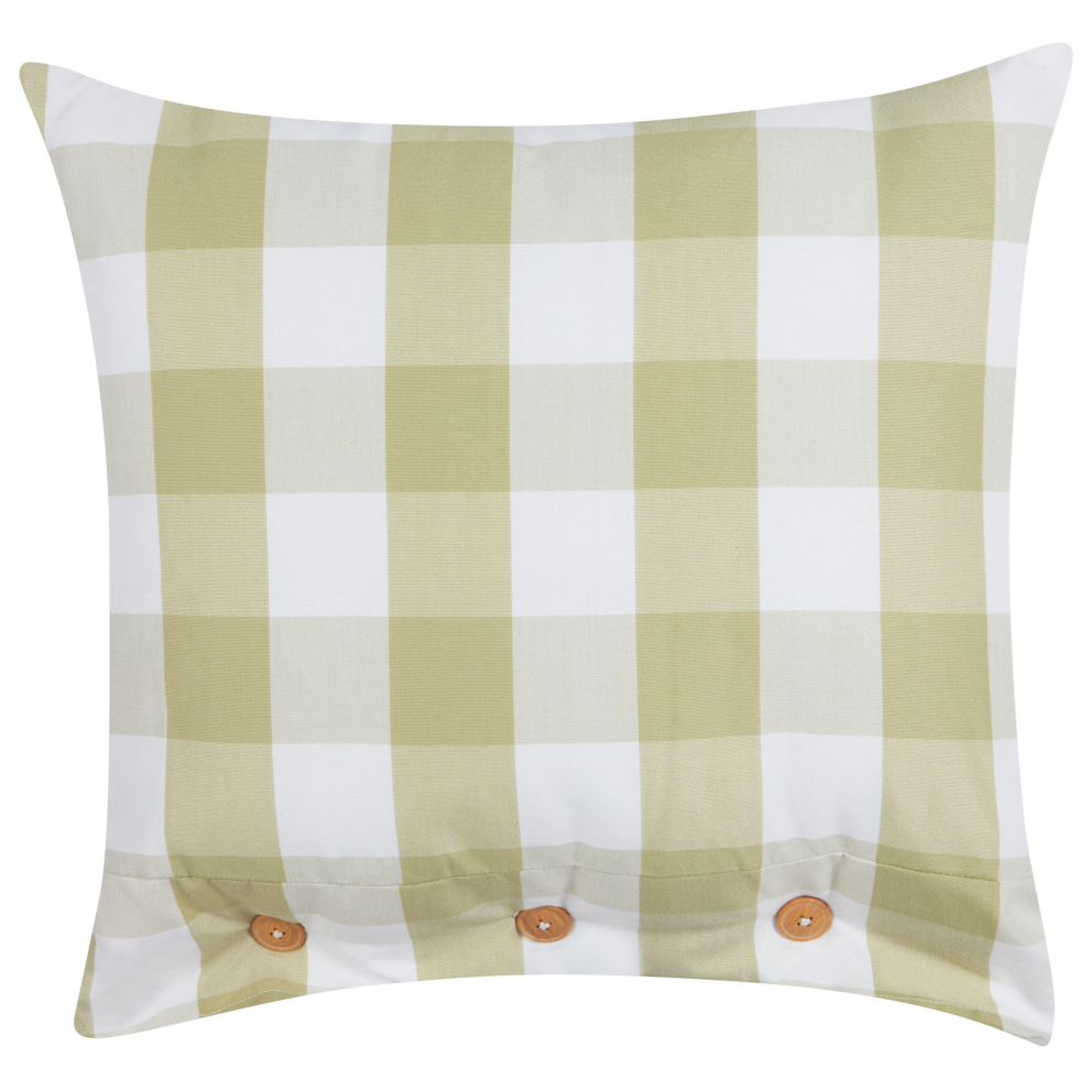 Throw Cushion TAMNINE 45 x 45 cm Light Green Checked