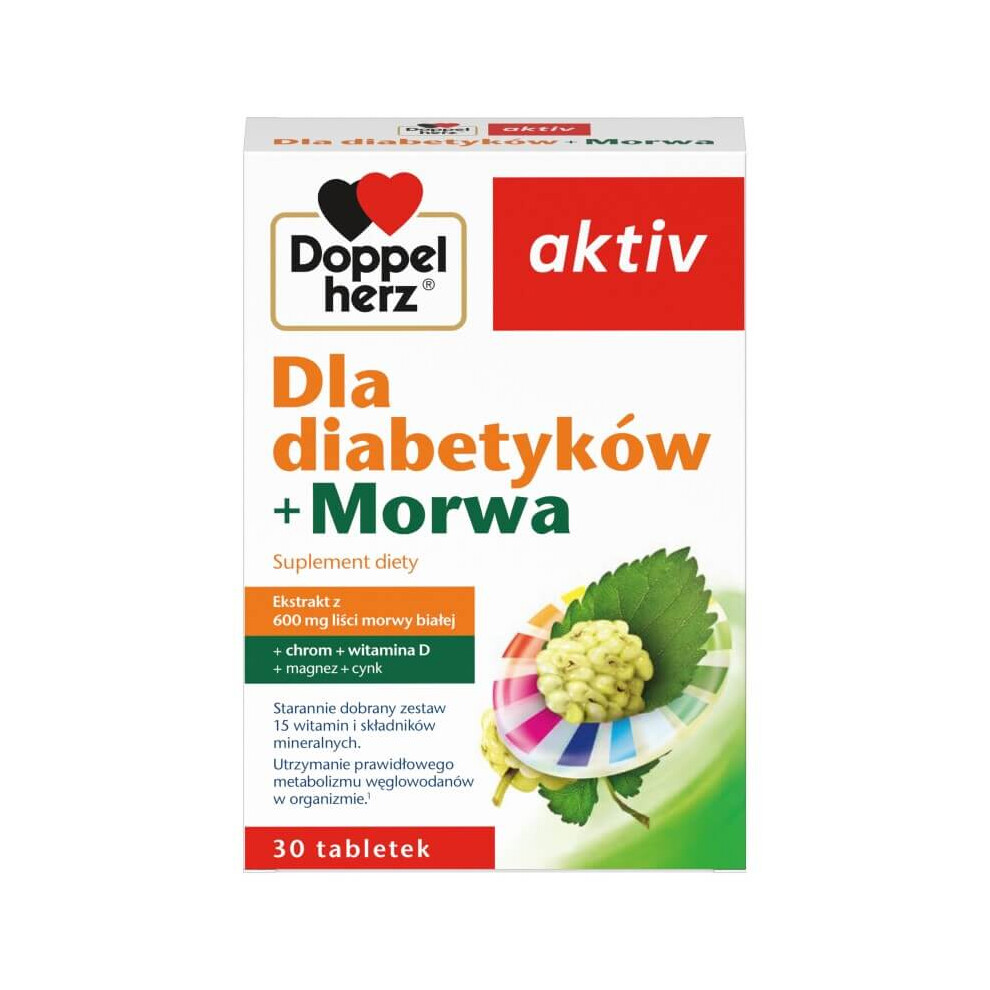Queisser Pharma Doppelherz Aktiv Dla Diabetyków + Morwa 30X Trisulin Vit Complex