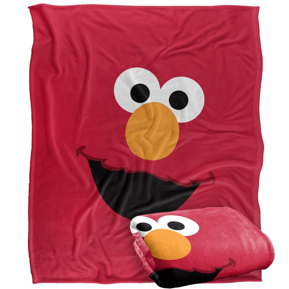 Sesame Street Face Elmo Blanket 152Cm