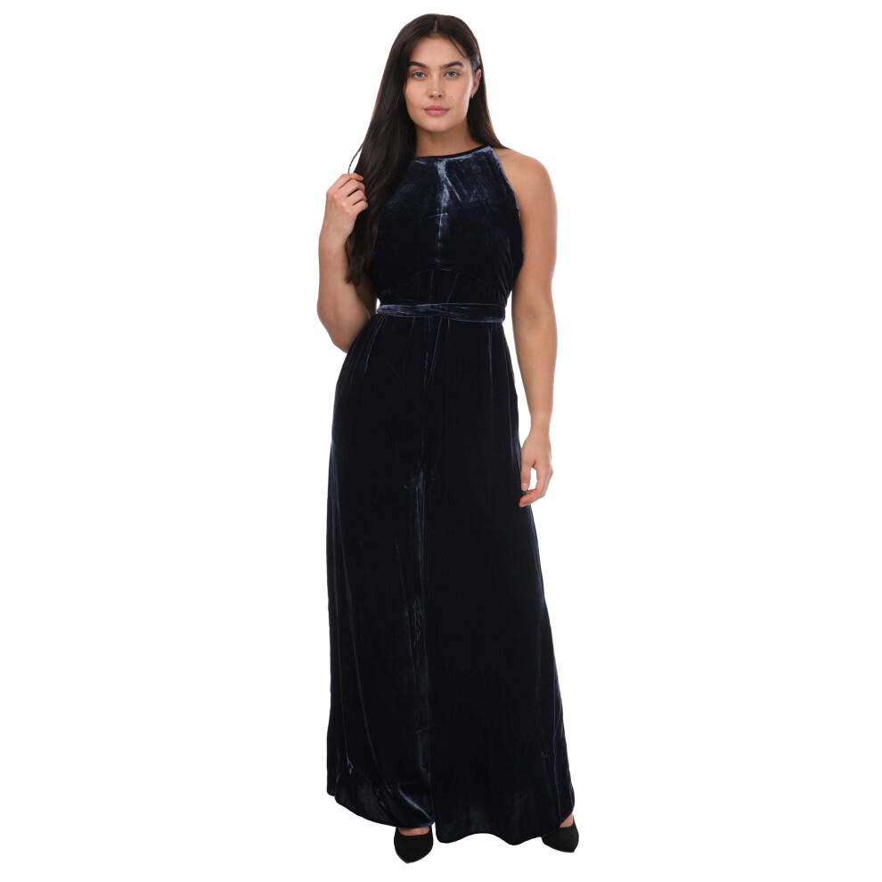 (12 UK, Navy) Ted Baker Womens/Ladies Libbiey Velvet Wrap Jumpsuit