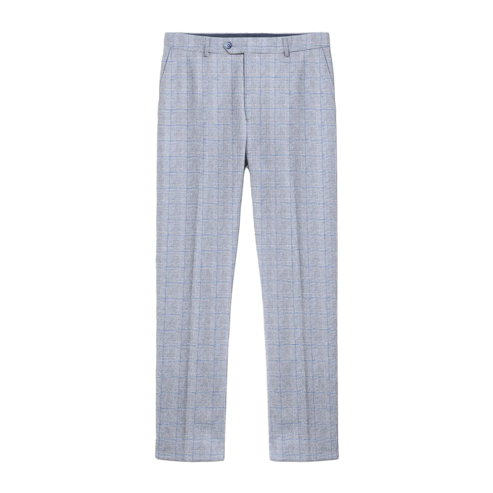 Lambretta Mens George Prince Of Wales Check Suit Trousers