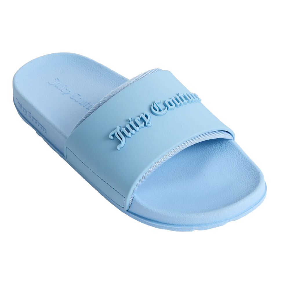 (5 UK, Dusky Blue) Juicy Couture Womens/Ladies Embossed Sliders