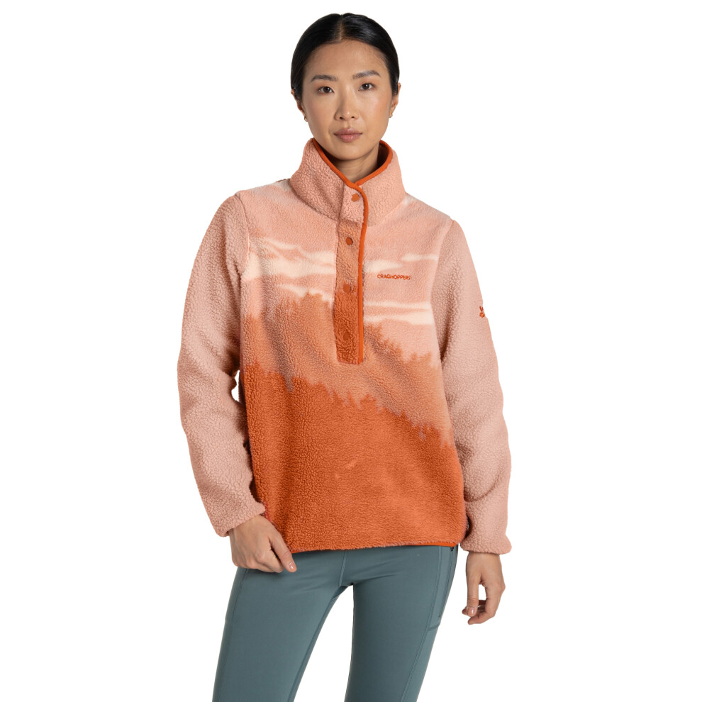 (14 UK, Clay) Craghoppers Womens/Ladies Rosemary Landscape Overhead Fleece Top