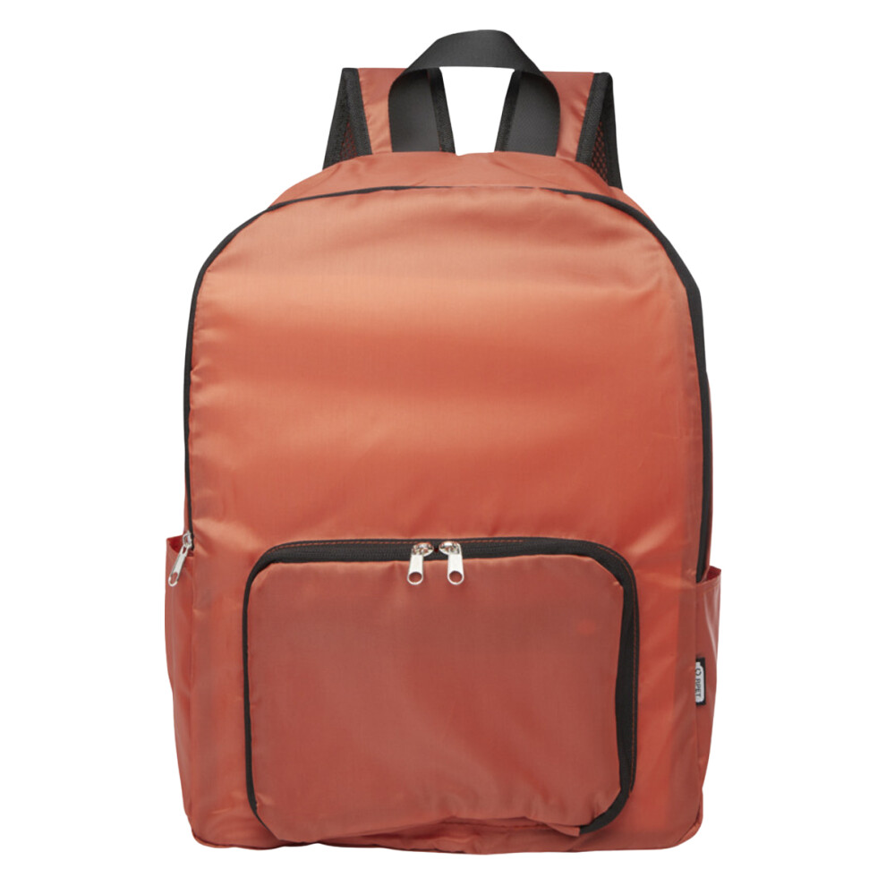 Floso Unisex Multicoloured (One Size, Brick) Rpet Foldable 15L Backpack
