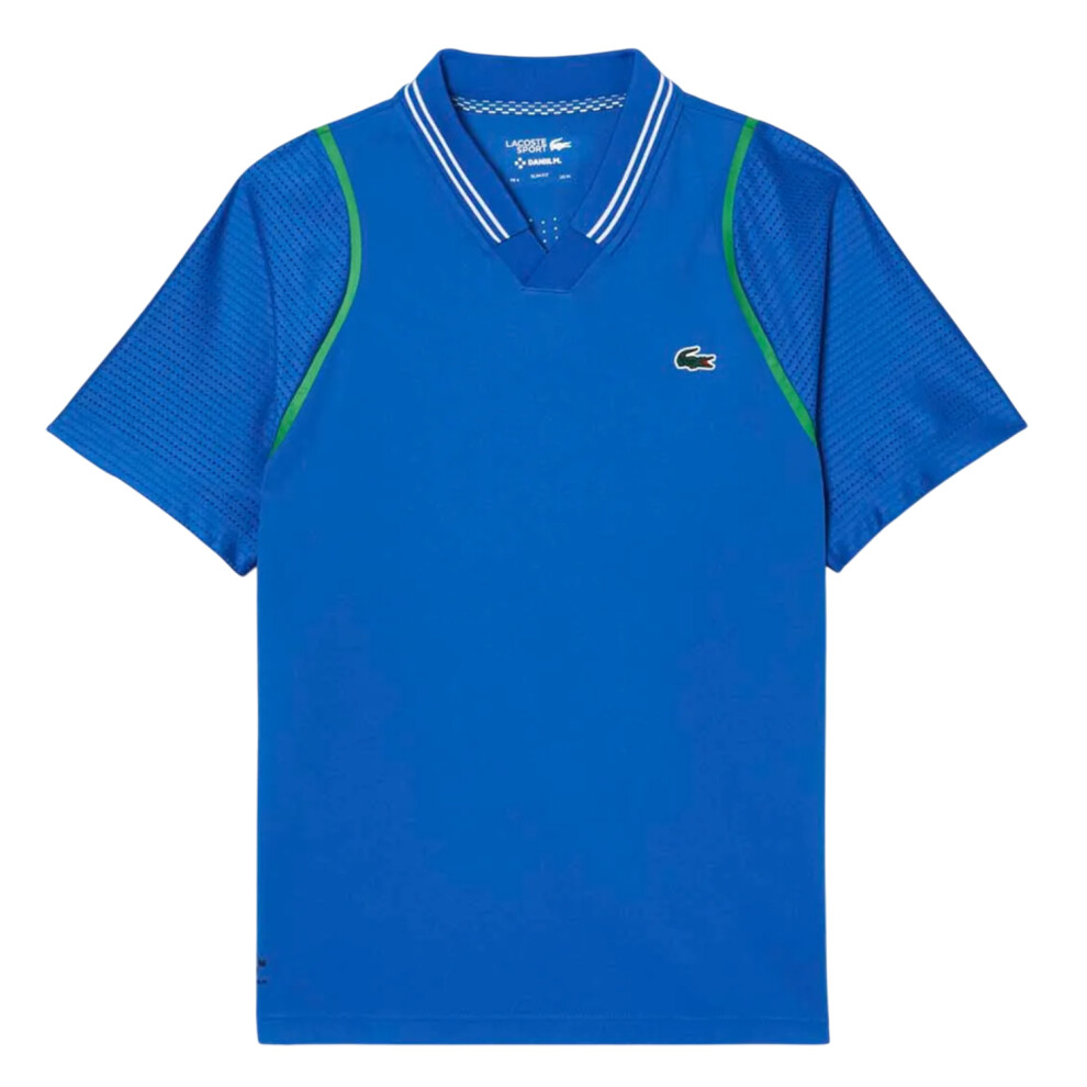 (XS, Blue) Lacoste Mens Daniil Medvedev Tennis Polo Shirt