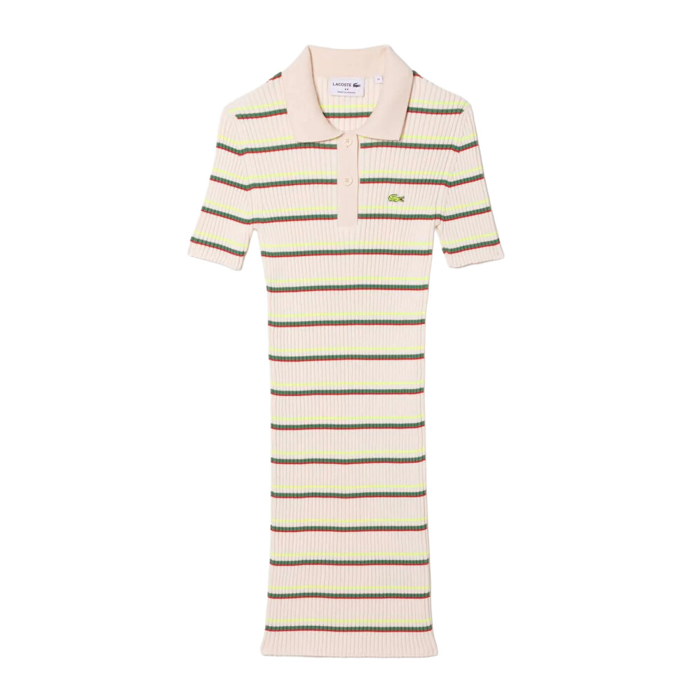 Lacoste Womens/Ladies French Made Striped Polo Shirt Dress