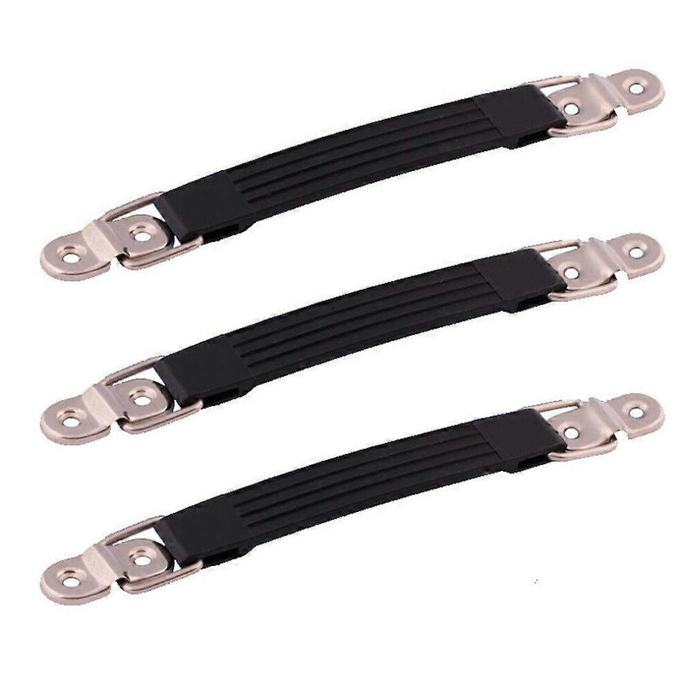 (As Show, One Size) 3Pcs Flexible Handle Simple Practical Handle Furniture Handle For Cabinet Wardrobe Suitcase (Black) 4069016332433