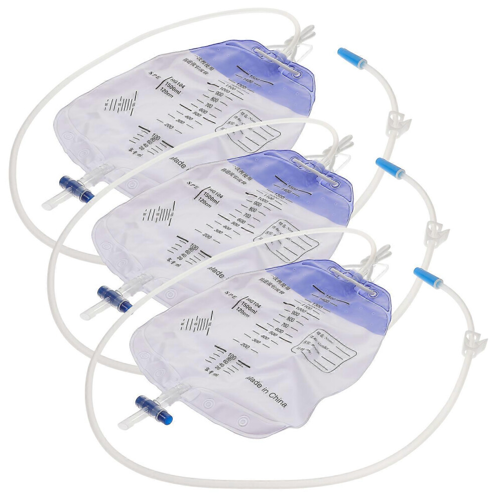 (As show, One size) 3Pcs Disposable Urine Bags Patients Urine Holders Disposable Urine Collection Bags