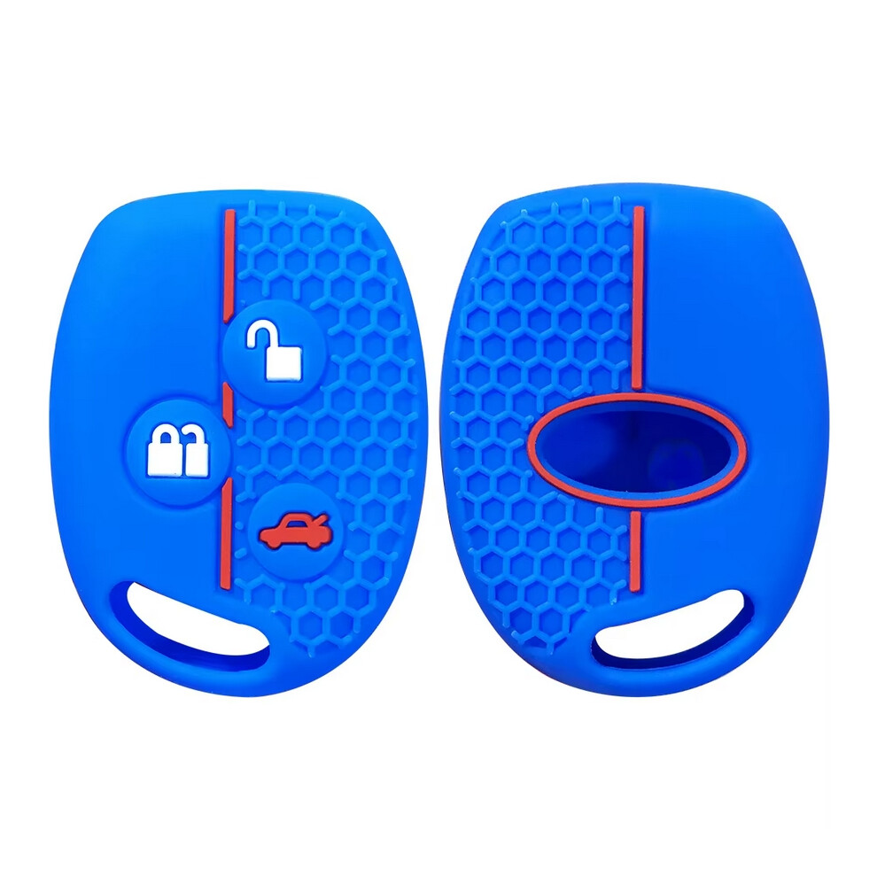 ( Redline Liao) Silicone Remote Key Cover For Ford Fiesta Mk7 Mk5 Mk6 Mondeo Focus 2 Mk2 Transit Ka Fusion C-Max S-Max Accessories Car Key Case Blue 6950858747975