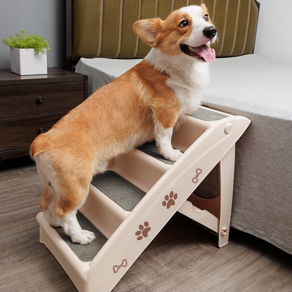 4-step Plastic Foldable Pet Stair Indoor Climbing Ladder