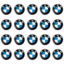 (20pcs 14mm black) 11/14mm Aluminum car remote key sticker For BMW Performance badge F30, F10, E90, F20, E46, E60, E70, E39, E36, E87, X5 X6 X1 M3