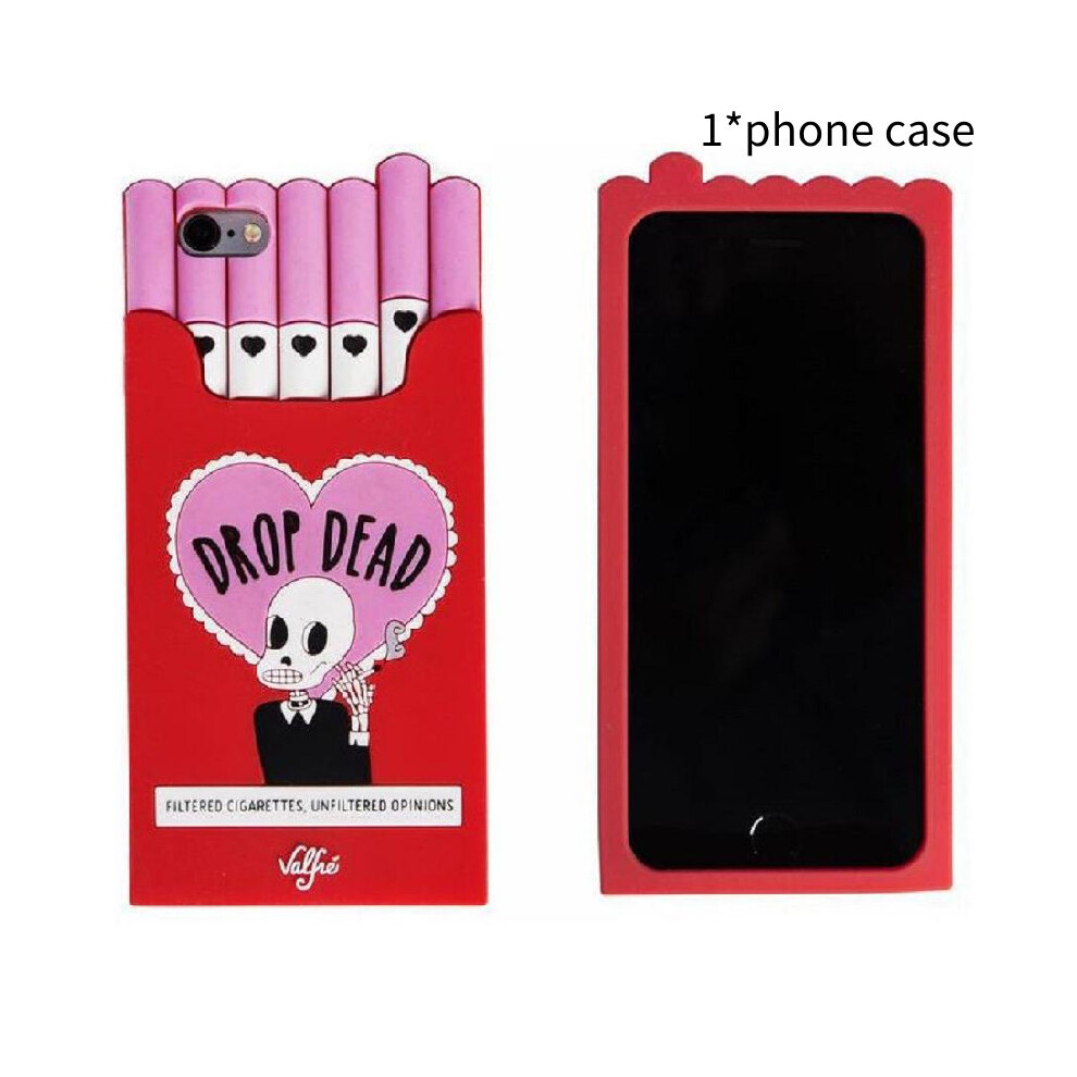 (Smoke 7plus)Coque housse téléphone créative pour 5 6 7 plus matière TPU motif dessin animé