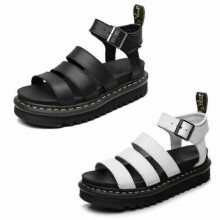 (UK3EU36,White)Womens Chunky Sandals Thick Sole Strappy Block Flatforms Shoes Summer New Size