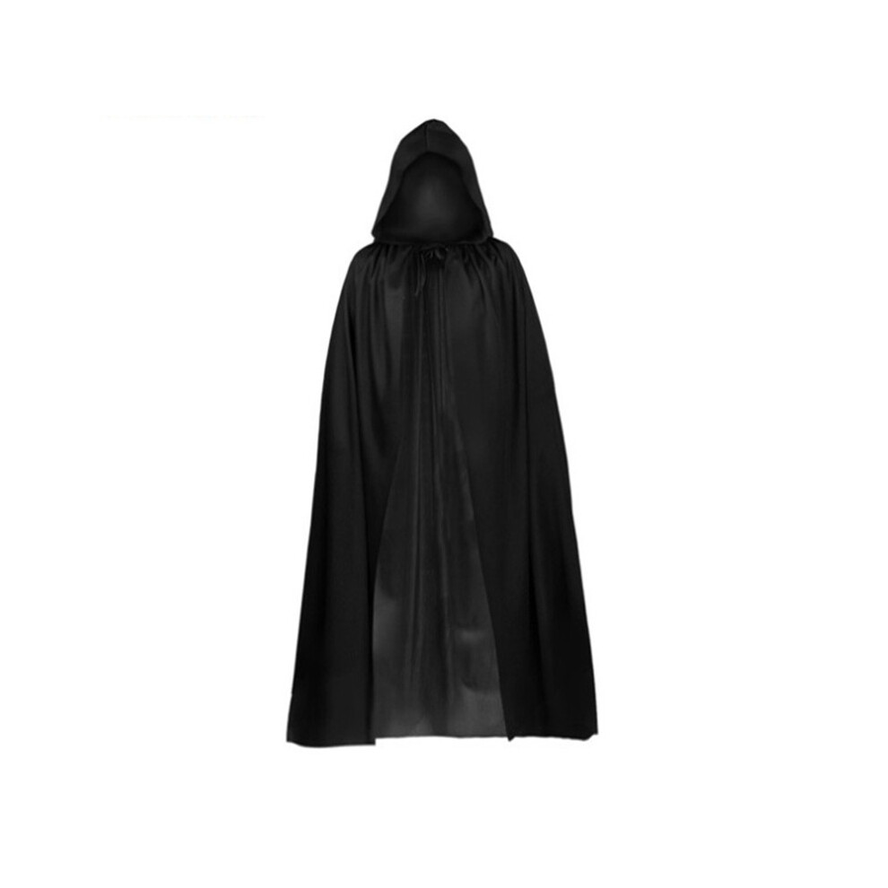(90cm/35.43in)Manteau Halloween Cos Mort Vampire Sorcière Robe Fête Adulte Enfants Cape Noir