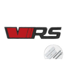 (Grill Red Black)3d Metal Vrs Logo Car Front Grill Emblem Badge Trunk Stiker For Skoda Octavia 3 2 A5 A7 Mk3 Mk2 Kodiaq Superb Fabia Accessories