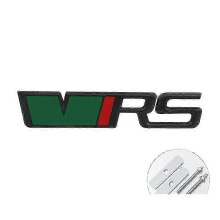 (Grill Green Black)3d Metal Vrs Logo Car Front Grill Emblem Badge Trunk Stiker For Skoda Octavia 3 2 A5 A7 Mk3 Mk2 Kodiaq Superb Fabia Accessories