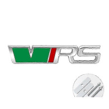 (Grill Green Silver)3d Metal Vrs Logo Car Front Grill Emblem Badge Trunk Stiker For Skoda Octavia 3 2 A5 A7 Mk3 Mk2 Kodiaq Superb Fabia Accessories