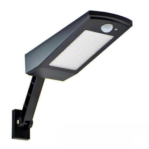 (Black,White light)Solar Light Outdoor Lighting Sensor Wall Light Adjustable Angle LED