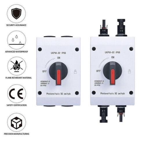 (UKPM-32A-T-IP66)Solar Pv Changeover Switch Dc Disconnect Switch Disconnect Switch 32a 1200v 4 Pole 1