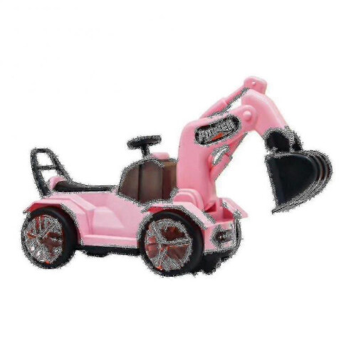 (Pink)Sliding Excavator Car Kids With Lights