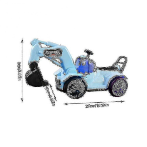 (Pink)Sliding Excavator Car Kids With Lights 2
