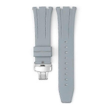 (Grey)For Audemars Piguet Royal Oak 15500/15400 Silver Butterfly Clasp Strap 26mm