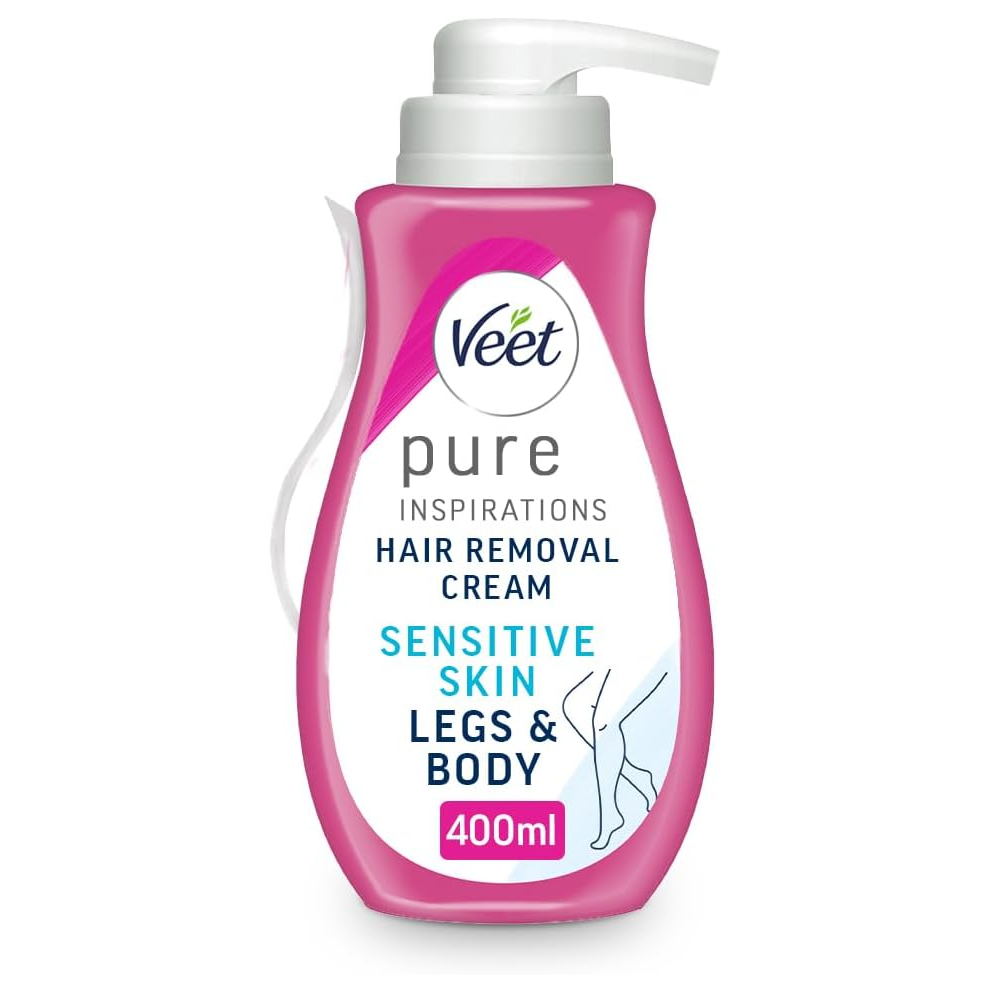 Veet Hair Removal Cream for Sensitive Skin, Unscented, 400 ml