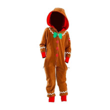 (Kids and 160,Brown)Christmas Gingerbread Costume Hooded Suit Bodysuit For Party Favors Supplies Kids And 100