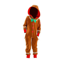 (Kids and 140,Brown)Christmas Gingerbread Costume Hooded Suit Bodysuit For Party Favors Supplies Kids And 100