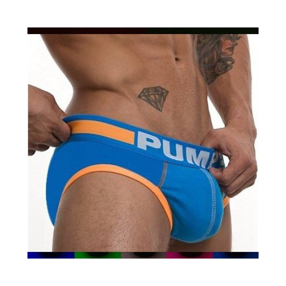 (Blue Orange,XXL)Slip Homme Taille Basse Sexy Hanche Lift Sport Tendance Qualité Premium Cadeau Polyvalent