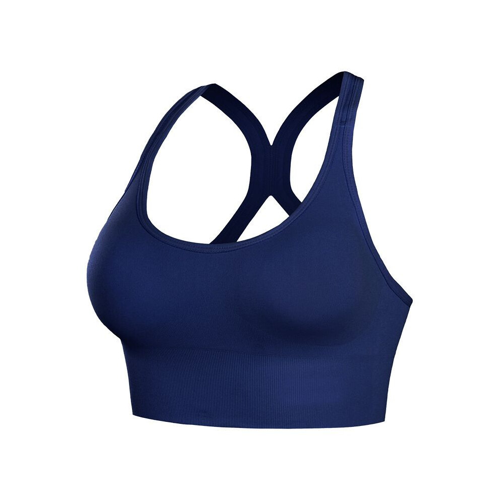 (Blue,XL)Soutien gorge sport yoga respirant sexy dos gilet femme fitness antichoc soutien gorge Urstore