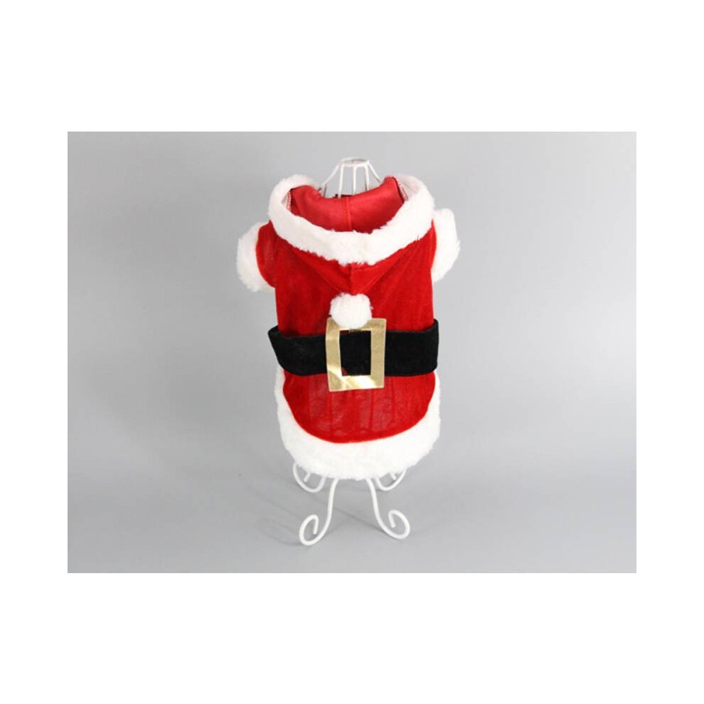 (Coat,S)Vêtements de Noël pour animaux de compagnie hiver chiot chien costume pull à capuche manteau vêtement