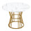 White with Metal Leg (1 piece), Kitchen Table, Sturdy Metal Frame 5