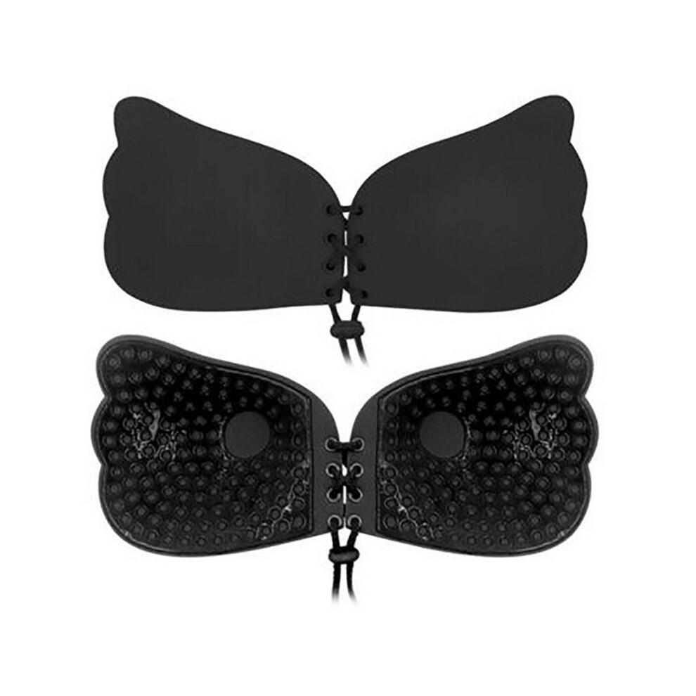 (Black Breathe,A)Soutien gorge push up femme sexy lingerie silicone adhésif stick on magique invisible