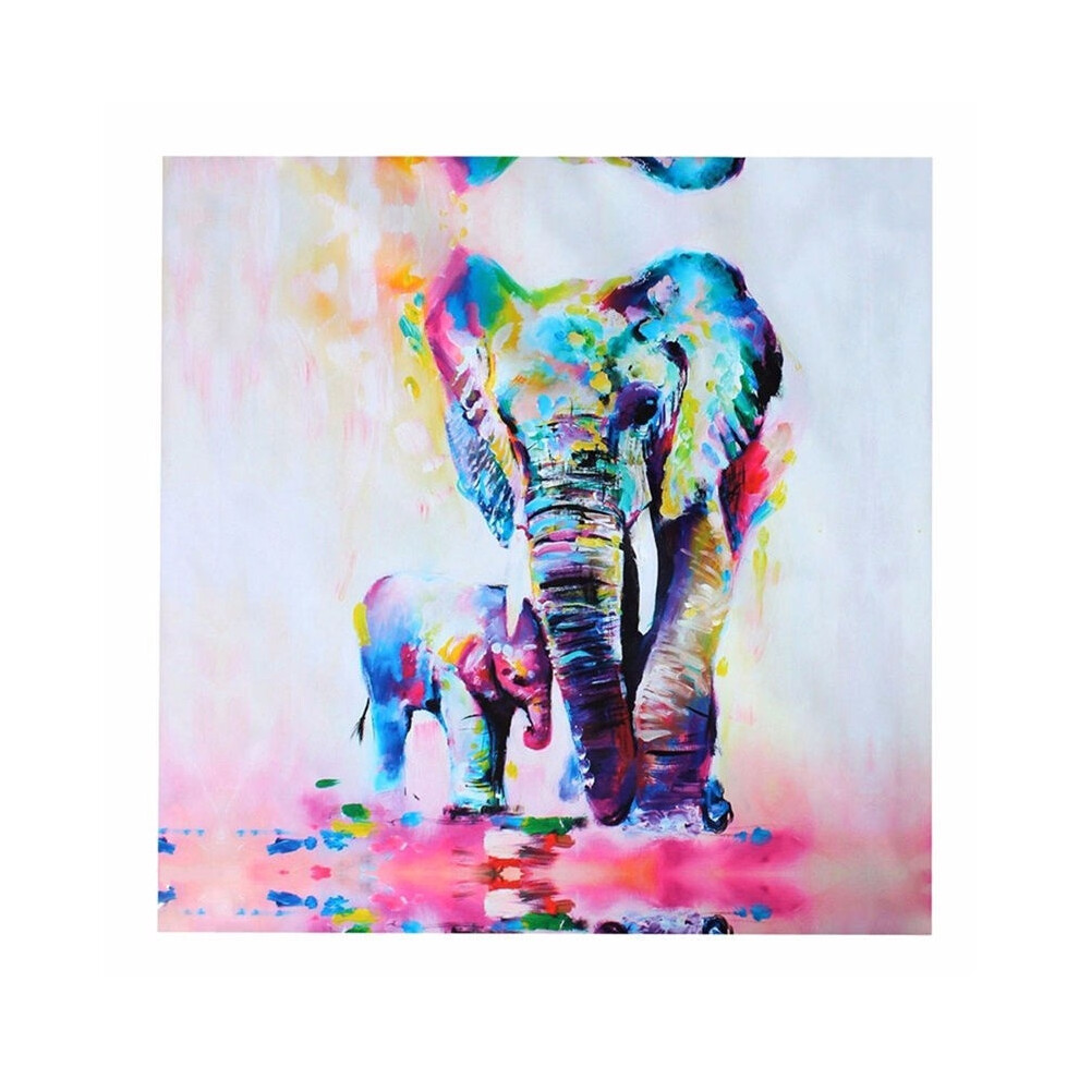 Tableau huile éléphant sur toile sans cadre maison art mural impression 60x50cm déco