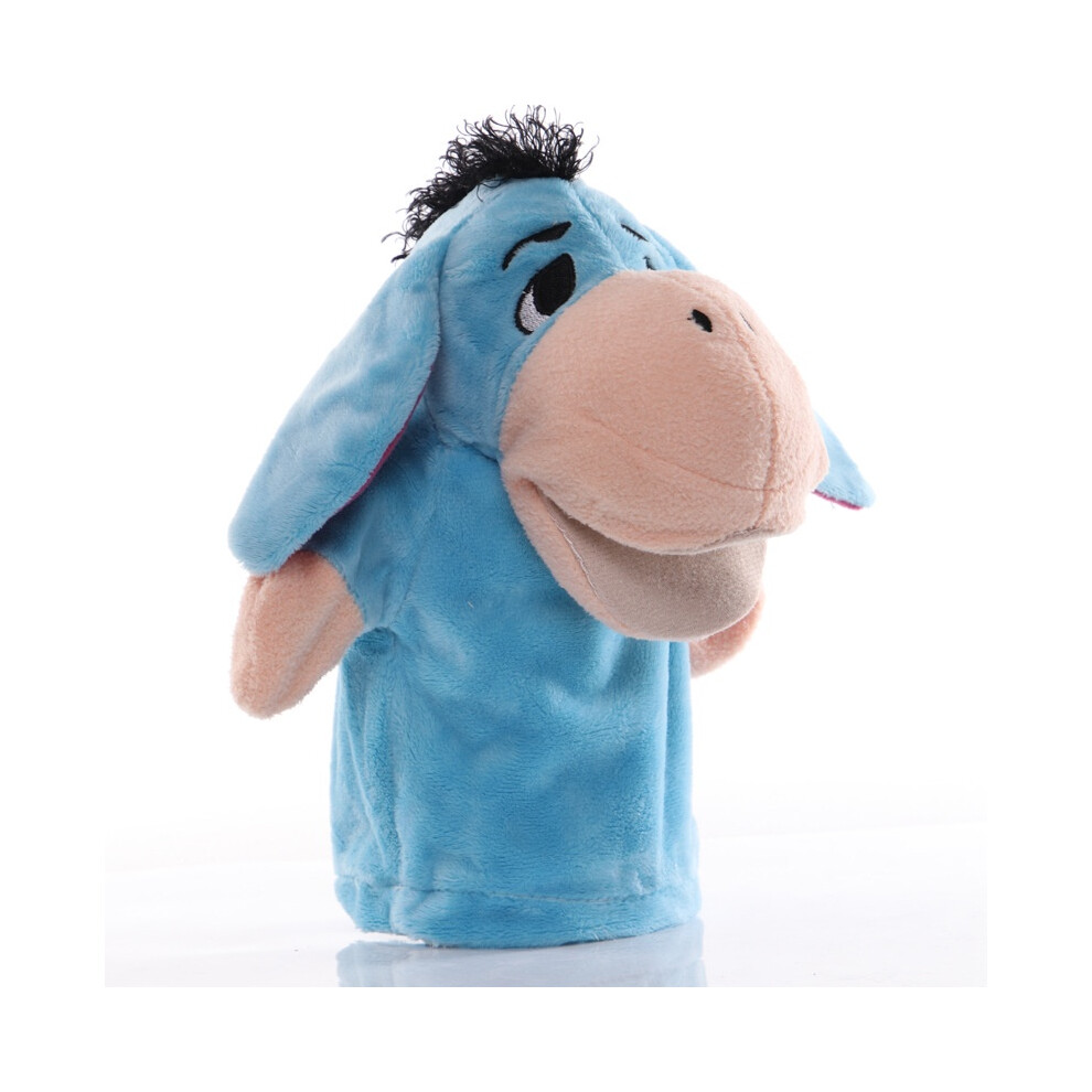 (Donkey)Peluche animal marionnette à main dessin animé jouet éducatif faire semblant raconter une histoire poupée enfant