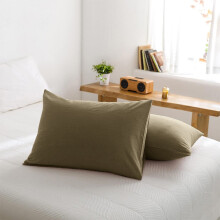 (Pack of 2, Beige Plain) Pack of 2,4,6 Plain Stripe & Satin Silk Pillowcases Luxury Soft Hotel Quality Anti Allergic Pillow Covers
