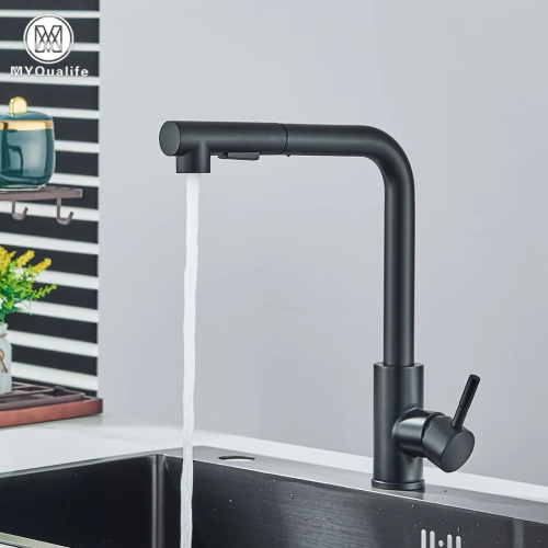 Black Pull Out Kitchen Sink Faucet Two Model 1