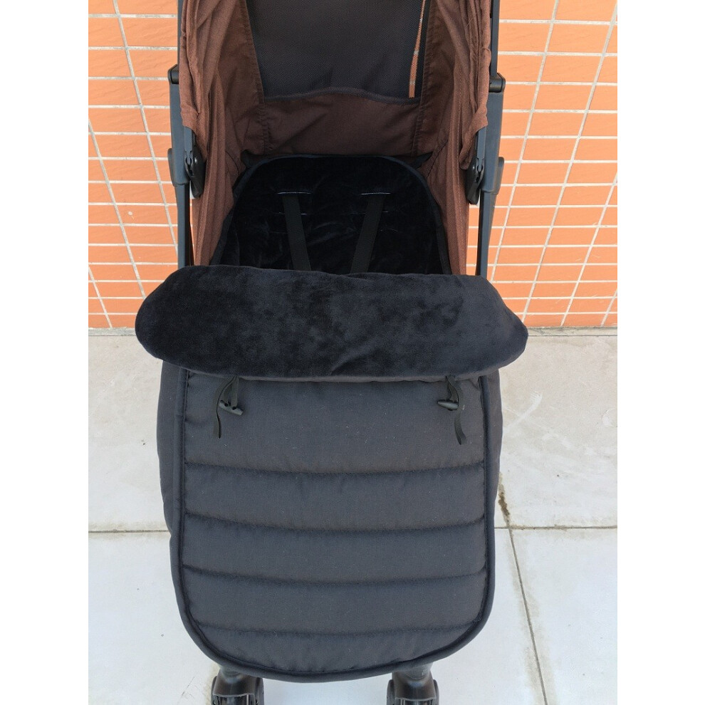 (noir) MomTan Chancelière chaude pour poussette et landau pour bébé, enveloppe en coton, sacs de couchage