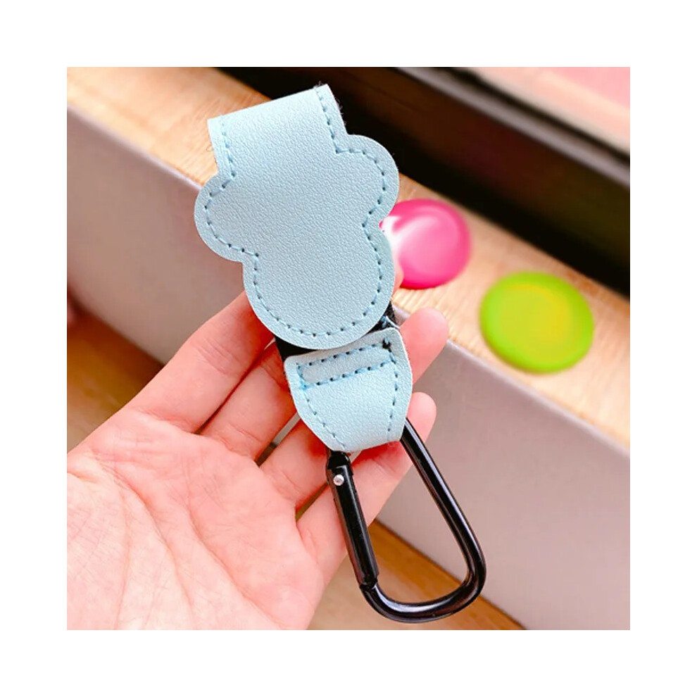 (Menthe) Nouveau dessin animé PU cuir bébé sac poussette crochet rotatif chariot organisateur landau