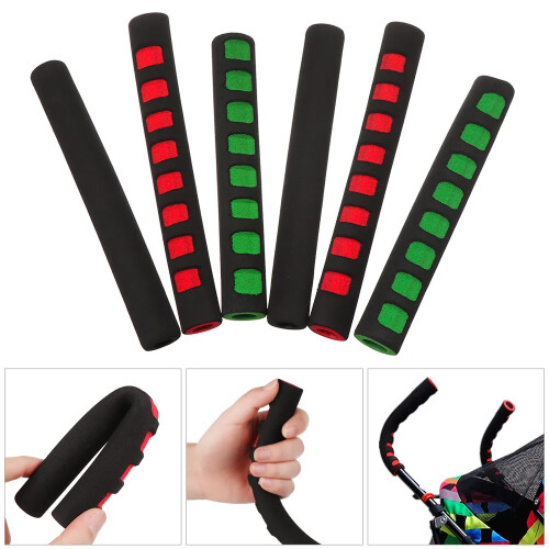 (Black-2Pcs)Κάλυμμα χειρολαβής καροτσιού 2 τμχ Κάλυμμα βραχιόνιου 1