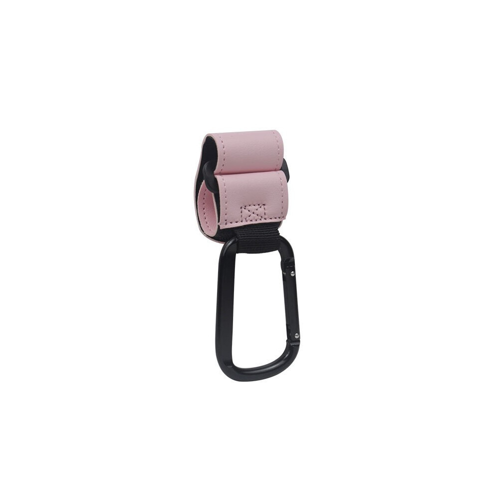 (rose 1pc) Crochets de poussette pour bébé Clips en cuir PU Organisateur de chariot rotatif Crochet